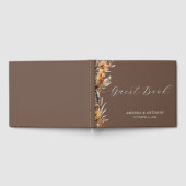 秋エレガント秋フラワー結婚ズゲストブック ゲストブック (全面)