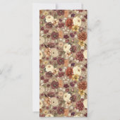 秋エレガント秋フローラ結婚のメニューカード (裏面)