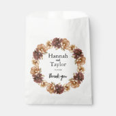 秋エレガント秋フローラ結婚式の引き出物バッグ フェイバーバッグ (正面)