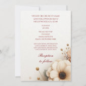 秋エレガント秋フローラ結婚式招待状 招待状 (裏面)