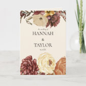 秋エレガント秋フローラ結婚式 プログラム (正面)