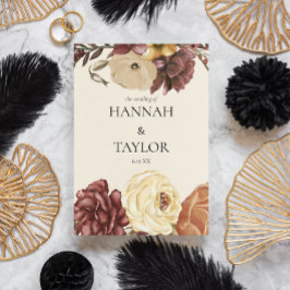 秋エレガント秋フローラ結婚式 プログラム