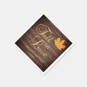 秋エレガント秋ラブカントリー素朴ウェディング スタンダードカクテルナプキン (角)