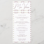 秋エレガント秋リーフ結婚のディナーメニューカード メニュー (正面)