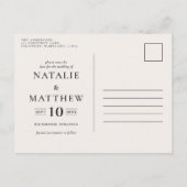 秋エレガント素朴な結婚農家 案内ポストカード (裏面)