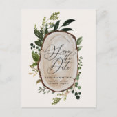 秋エレガント素朴な結婚農家 案内ポストカード (正面)