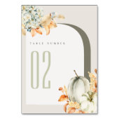 秋エレガント素朴のカボチャフローラ テーブルナンバー (裏面)