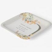 秋エレガント素朴パンプキンアーチフローラ結婚ズ ペーパープレート (傾斜あり)