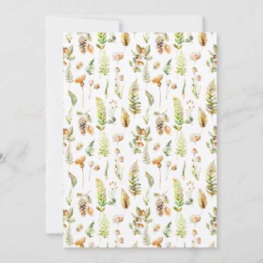 秋エレガント素朴林秋の結婚式 招待状 (裏面)