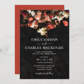 秋エレガント素朴花結婚式招待状 招待状 (正面/裏面)