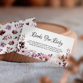 秋エレガント紫花本ベビー エンクロージャーカード