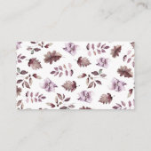 秋エレガント紫花本ベビー エンクロージャーカード (裏面)