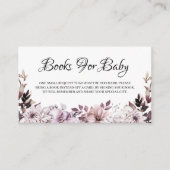 秋エレガント紫花本ベビー エンクロージャーカード (正面)