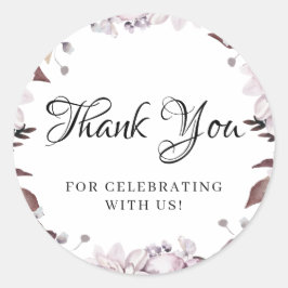 秋エレガント紫花葉 ラウンドシール