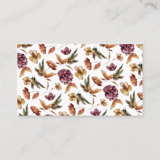 秋エレガント結婚の エンクロージャーカード (裏面)