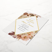 秋エレガント赤ちゃんシャワーフォイル招待状 箔招待状 (回転した状態)