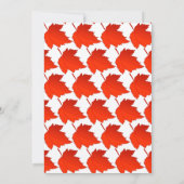 秋エレガント赤葉誕生日ボホ秋60 招待状 (裏面)