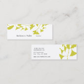 秋エレガント金ゴールド銀杏プロフェッショナル スキニー名刺 (正面/裏面)