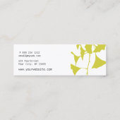 秋エレガント金ゴールド銀杏プロフェッショナル スキニー名刺 (裏面)