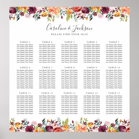 秋エレガント15表結婚座表 ポスター (正面)