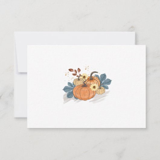 秋エレファントカボチャ赤ちゃんシャワーありがとう サンキューカード (裏面)