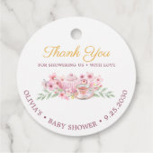 秋エレファントカボチャ赤ちゃんシャワー フェイバータグ (裏面)