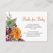 秋オウタンカボチャ赤ちゃんシャワーベビーカード帳 エンクロージャーカード (正面)