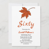 秋オエレガントレン葉ジ秋60誕生日 招待状 (正面)