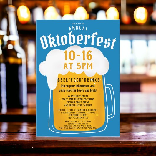 秋オクトーバーフェストビールフェスティバルパーティーバイエルン 招待状