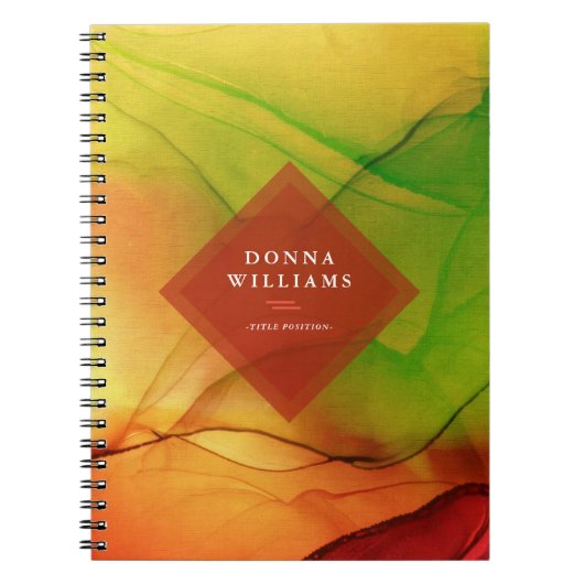 秋オデッセイインクウエル裏地 ノートブック (正面)