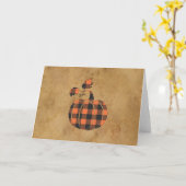 秋オレンジとブラックプライド秋のカボチャ カード (黄色い花)