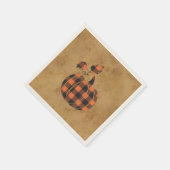 秋オレンジとブラックプライド秋のカボチャ スタンダードカクテルナプキン (角)