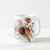 秋オレンジとホワイトパンプキンコーヒーマグ コーヒーマグカップ (正面右)