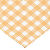 秋オレンジとホワイトプレイドバッファローチェックジンガム ロングテーブルランナー (コーナー)