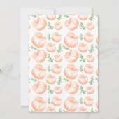 秋オレンジカボンプキンコケットバーブベビーシャワー 招待状 (裏面)