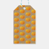 秋オレンジグリッタグリッター秋カボチャクラフト ギフトタグ (裏面)