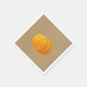 秋オレンジグリッタグリッター秋カボチャクラフト スタンダードカクテルナプキン (角)