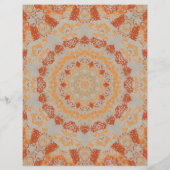 秋オレンジグレー万華鏡のように千変万化するパターンパターンスクラップブック (裏面)