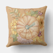 秋オレンジサンクスギビングカボチャ クッション (裏面)