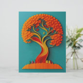 秋オレンジツリークイリングのスクラップブック紙 (スタンド正面)