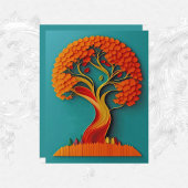 秋オレンジツリークイリングのスクラップブック紙