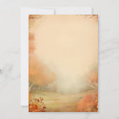 秋オレンジツリーズ素朴結婚ズお祝い 招待状 (裏面)