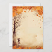 秋オレンジツリーズ素朴結婚ズお祝い 招待状 (裏面)