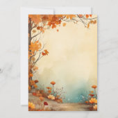 秋オレンジツリーズ素朴結婚ズお祝い 招待状 (裏面)