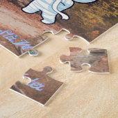 秋オレンジツリーハッピーハローウィンコテージ ジグソーパズル (側面)