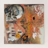 秋オレンジツリーハッピーハローウィンコテージ ジグソーパズル (横)