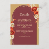 秋オレンジテラコッタ結婚フローラ詳細 エンクロージャーカード (正面)