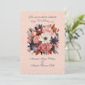 秋オレンジブラックピンク招待状 招待状 (スタンド正面)