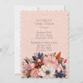 秋オレンジブラックピンク招待状 招待状 (裏面)