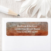 秋オレンジラストグレイ結婚ズ差出人住所 ラベル (インサイチュ)